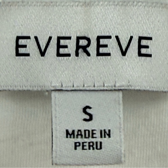 Evereve Romy Relaxed Long Sleeve 100% Cotton Preppy V-Neck Shirt Top Size Small - Picture 10 of 11